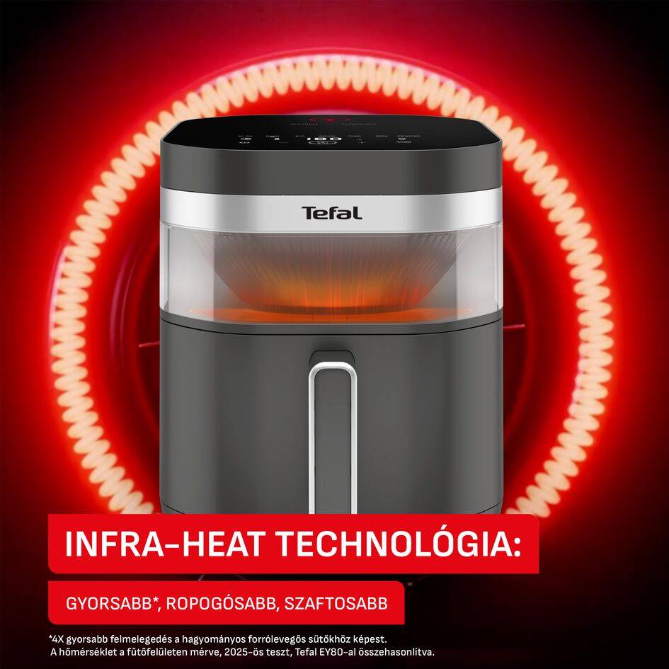 EY832HE0, Tefal EASY FRY INFRARED forrólevegős fritőz, 7 l, sötétszürke