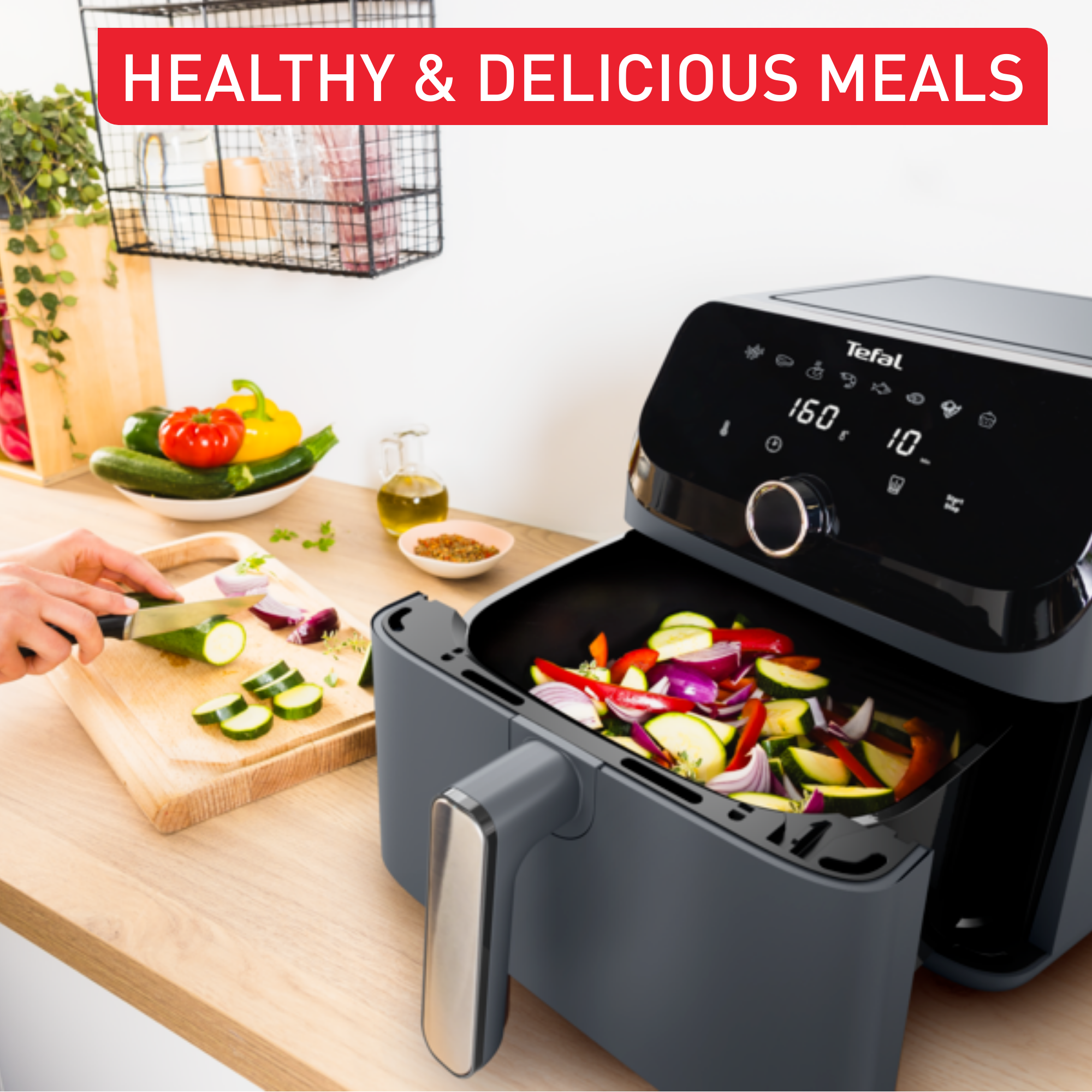 Forrólevegős fritőz Tefal Easy Fry Mega EY855BE0 Sötét szürke