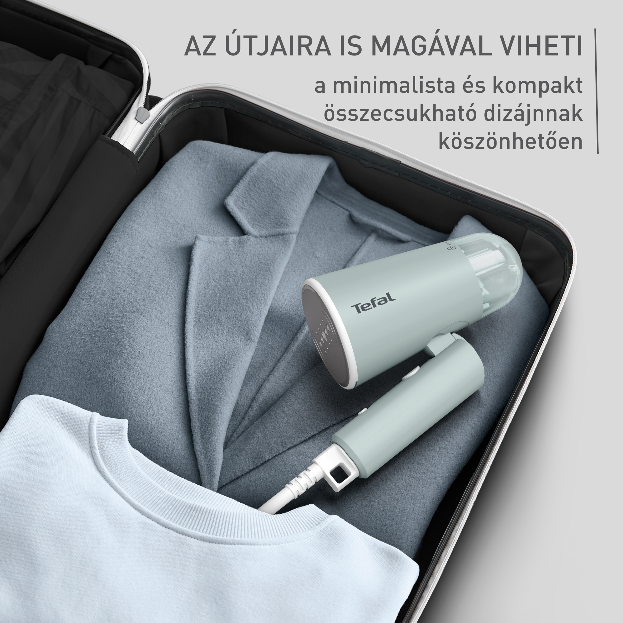 Kézi ruhagőzölő Tefal Origin Travel DT1034E1 eukaliptusz zöld