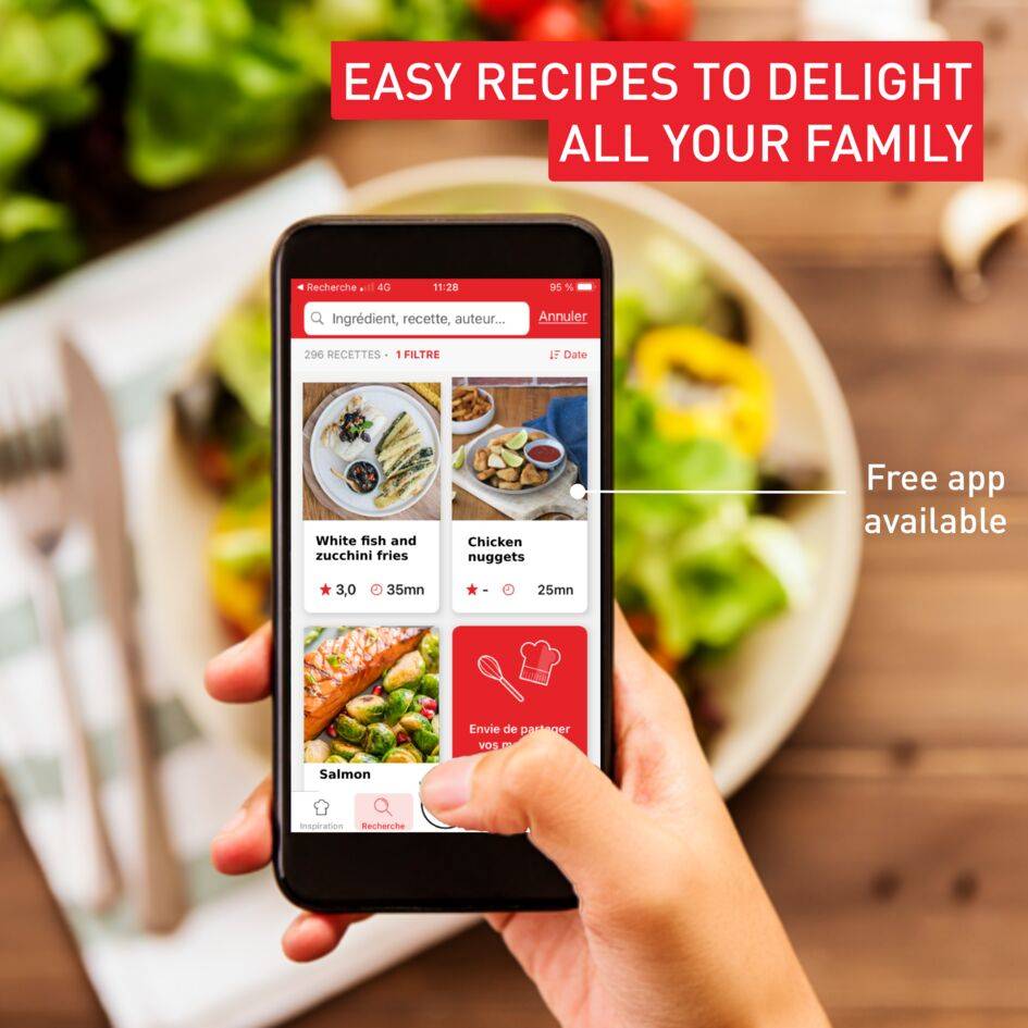 Forrólevegős fritőz Tefal Easy Fry & Grill 2az1-ben EY801D15 Fekete/Rozsdamentes