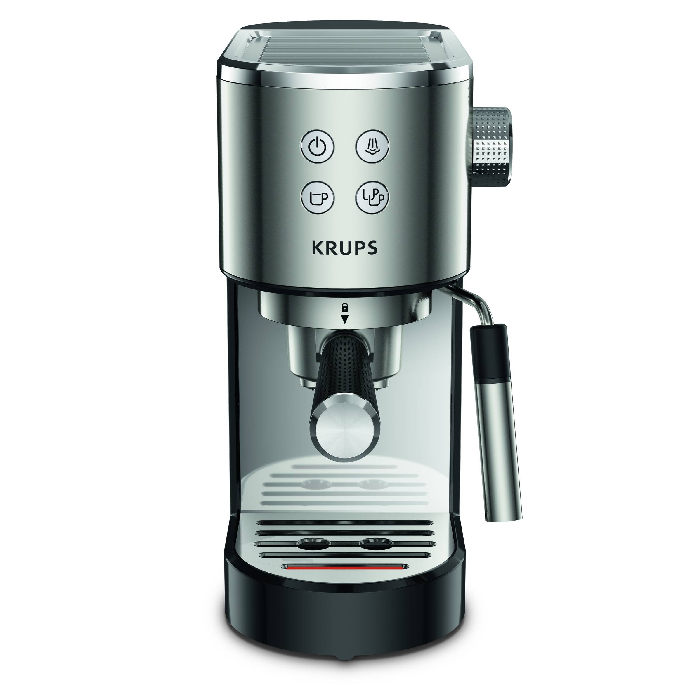 Karos kávéfőzők KRUPS Espresso Steam & Pump Virtuoso XP442C11 Fekete/Rozsdamentes acél
