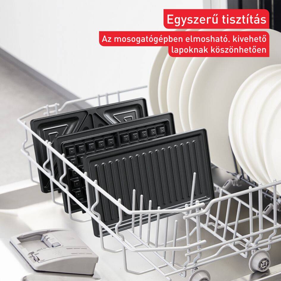 Tefal szendvicssütő UltraCompact 3 az 1-ben SW383D10 Rozsdamentes/Fekete
