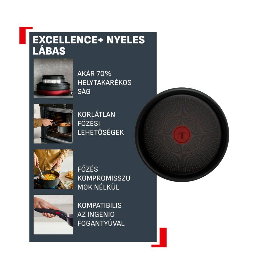 P0072953 Ingenio Excellence+ nyeles lábas, Tefal, 18 cm