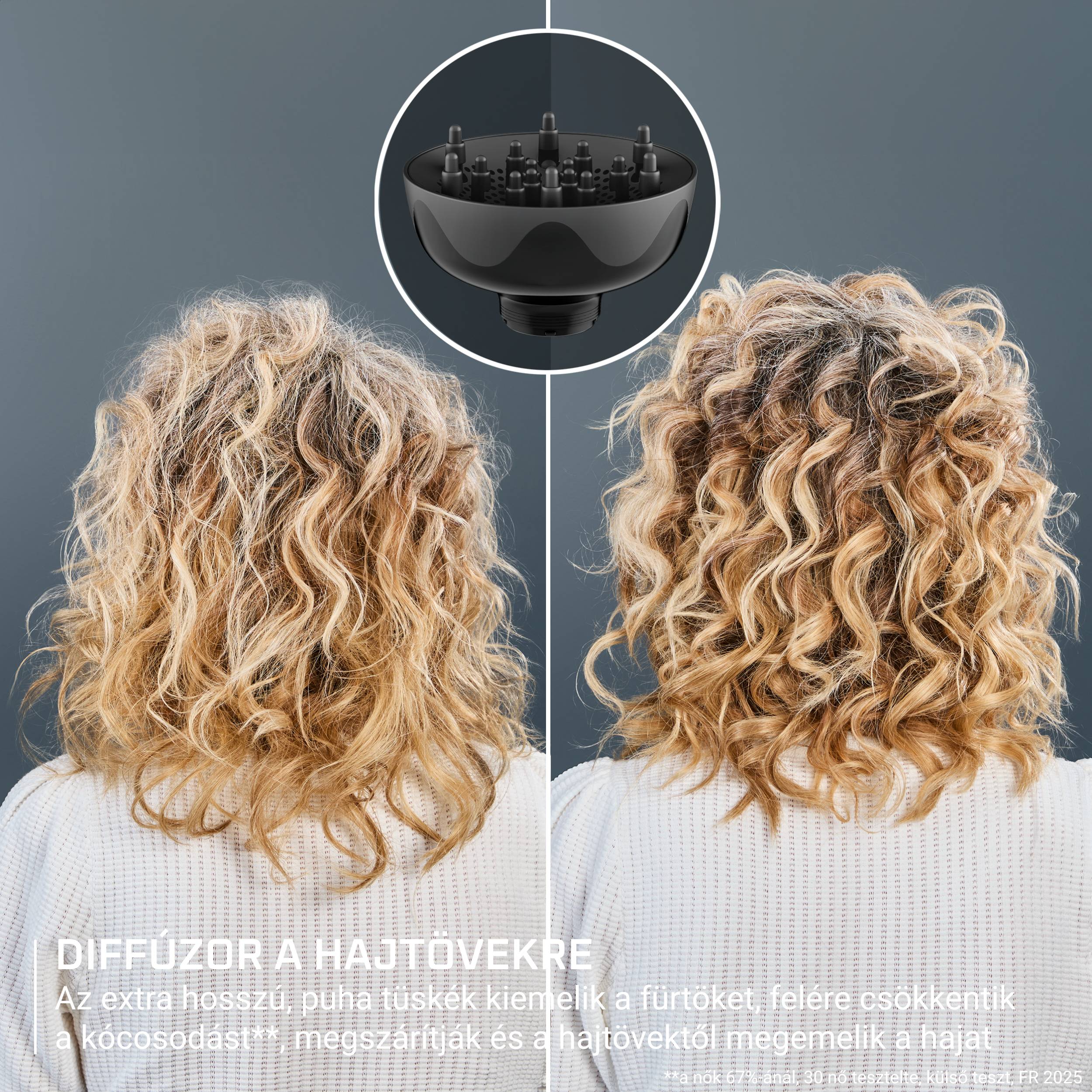 CV7D30E0 Rowenta Curl Harmony meleg levegős diffúzor