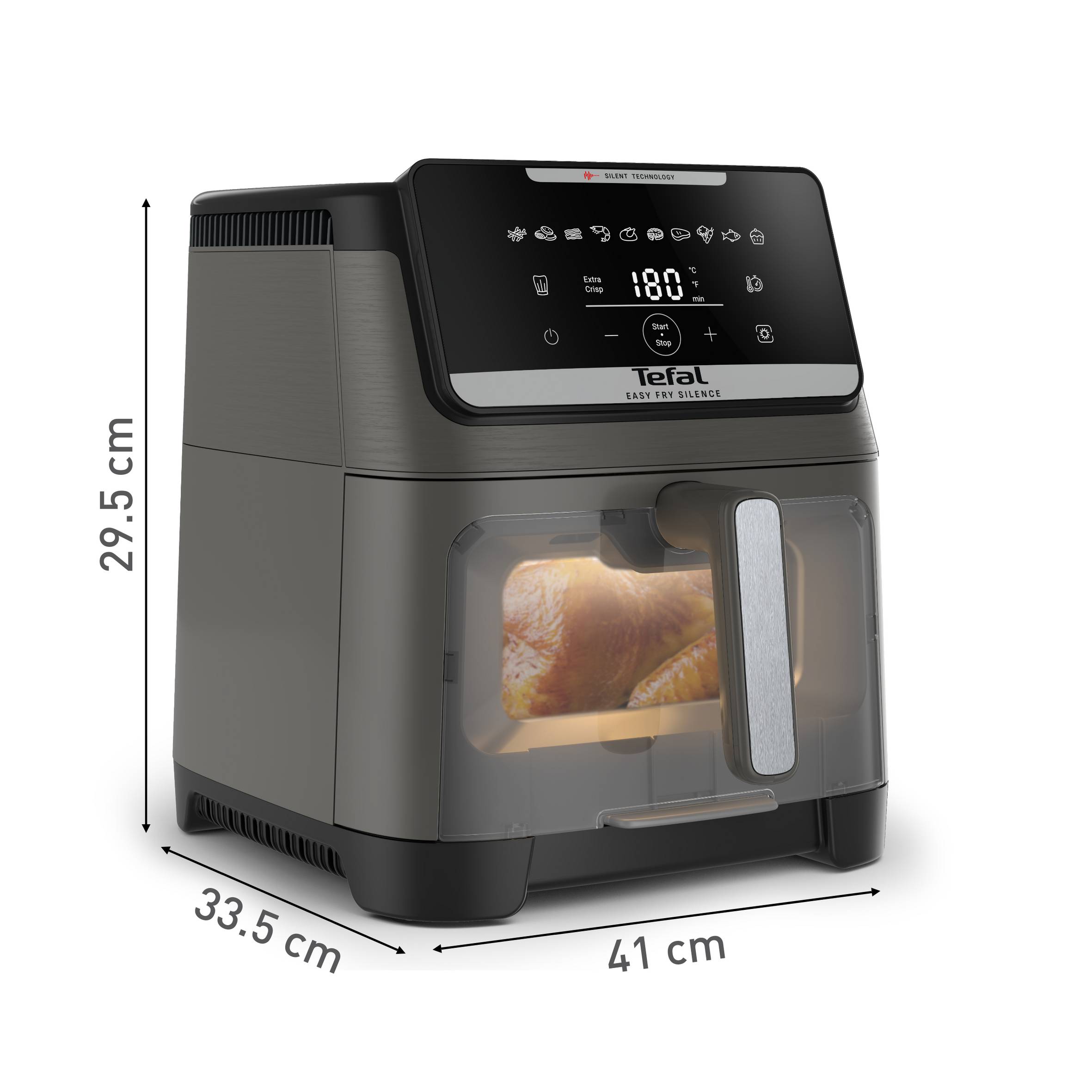 Forrólevegős fritőz Tefal Easy Fry Silence 7L EY846HE0 Sötét szürke