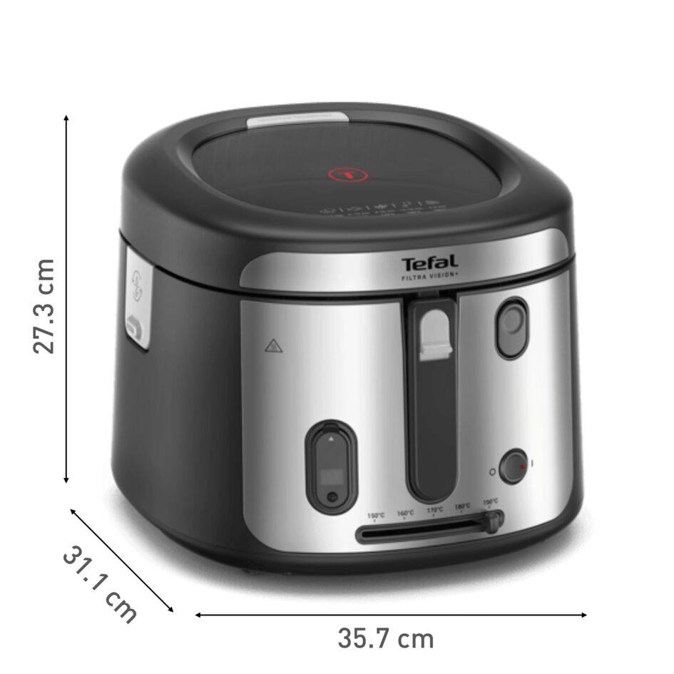Tefal Filtra Vision+ olajsütő, FF2588E0, fekete