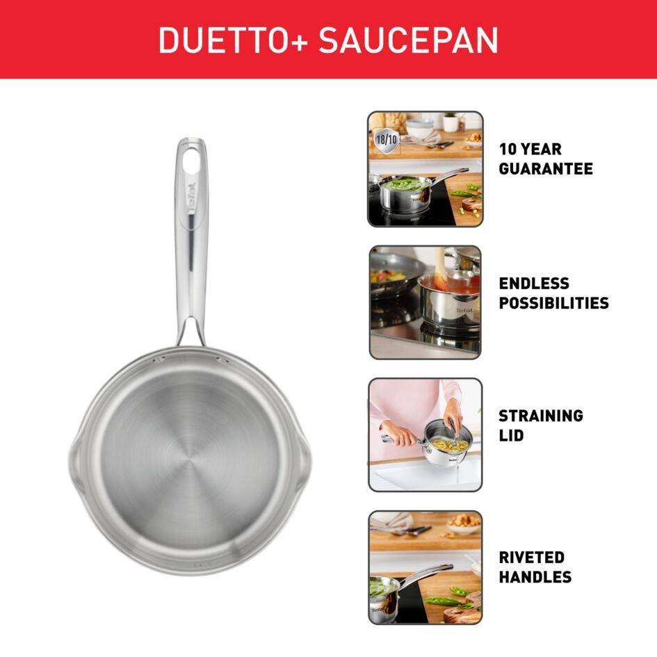 Szószos edények Tefal Duetto+ 18 cm G7192356