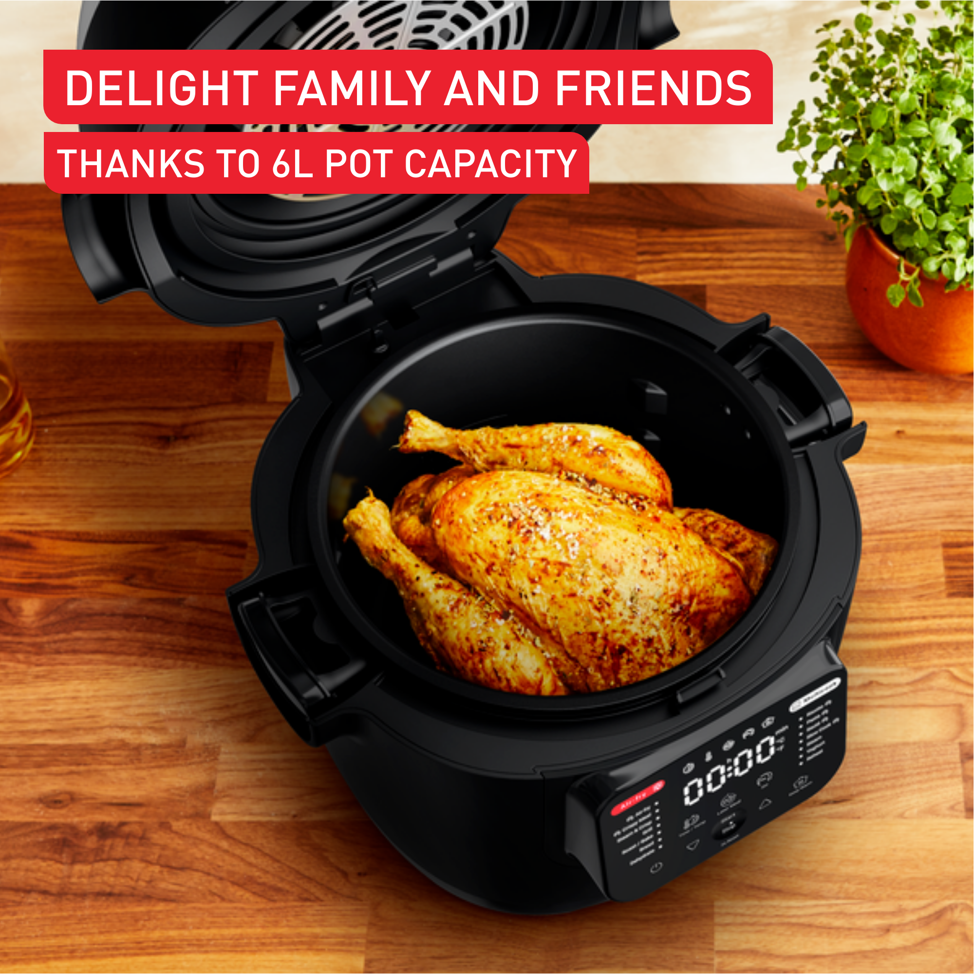 MY741CF0 Multicook Actifry multifunkciós főzőedény és forrólevegős sütő Tefal