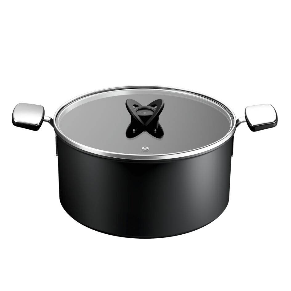 G3285353 Excellence+ tapadásmentes lábas fedővel, Tefal, 28 cm