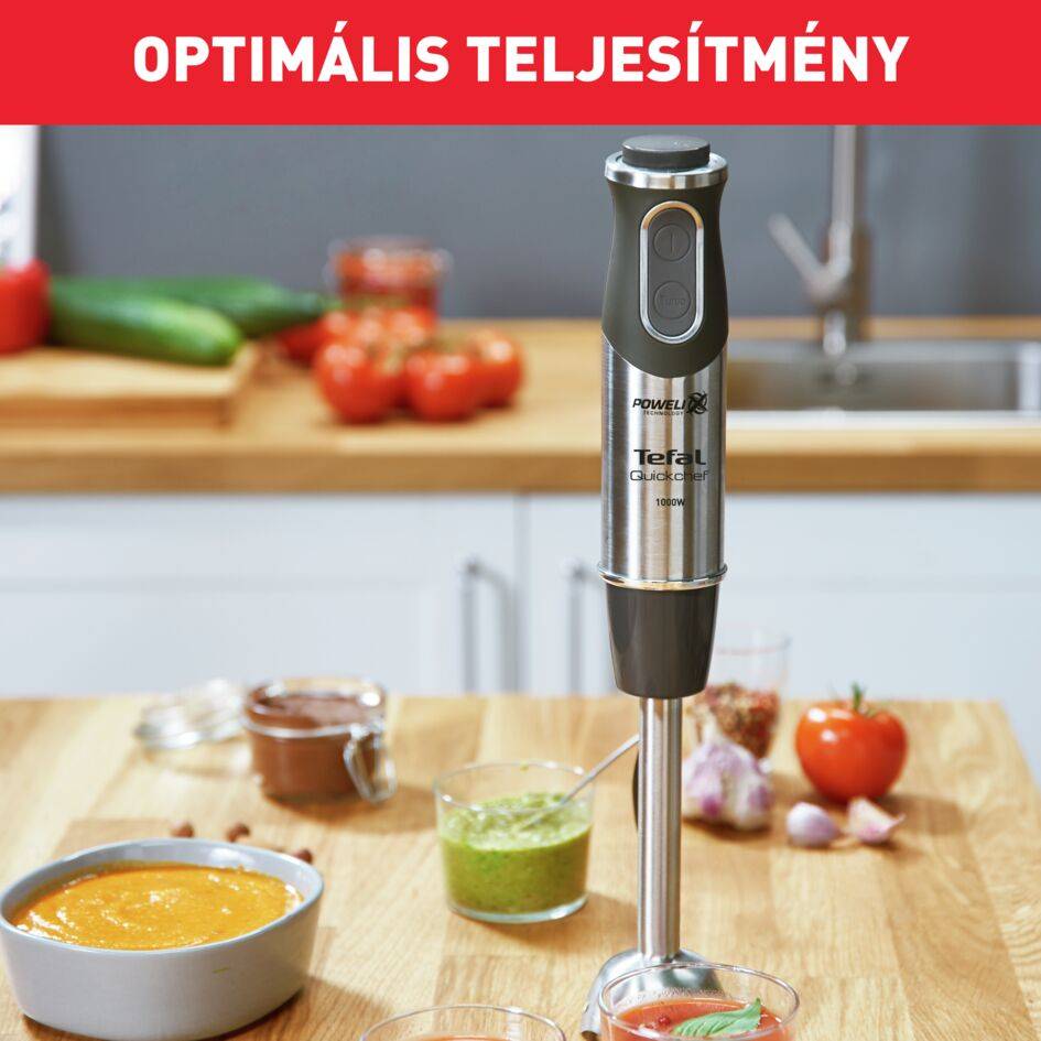 Botmixer Tefal Quickchef 2az1 HB659838 Rozsdamentes/Fekete