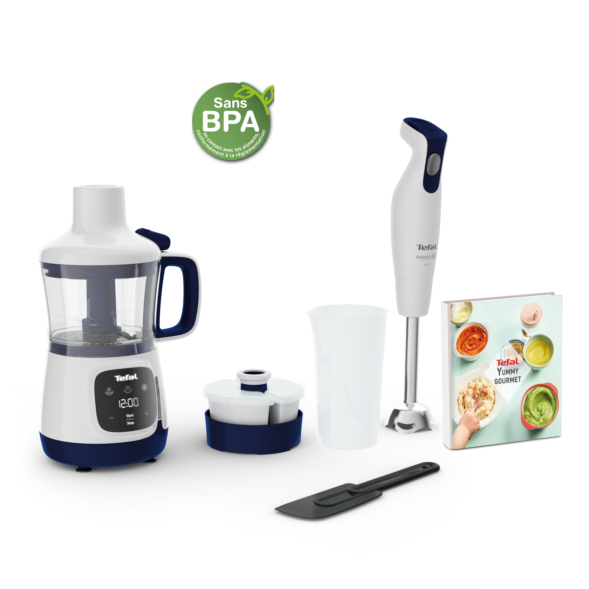 Botmixer Tefal Yummy Gourmet HB55W430 Kék/Fehér