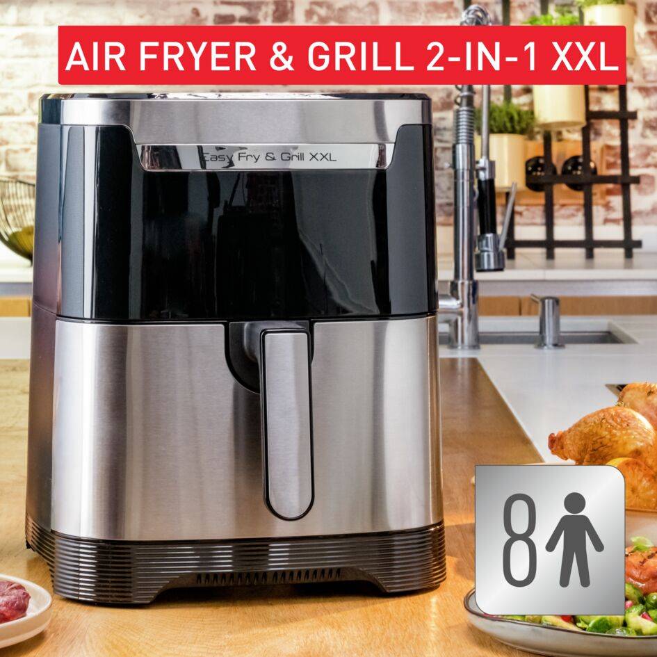Forrólevegős fritőz Tefal Easy Fry & Grill 2az1-ben EY801D15 Fekete/Rozsdamentes