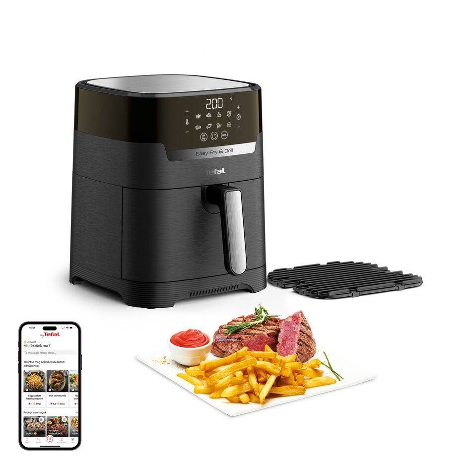 Forrólevegős fritőz Tefal Easy Fry & Grill 2az1-ben Precision EY505815 Fekete