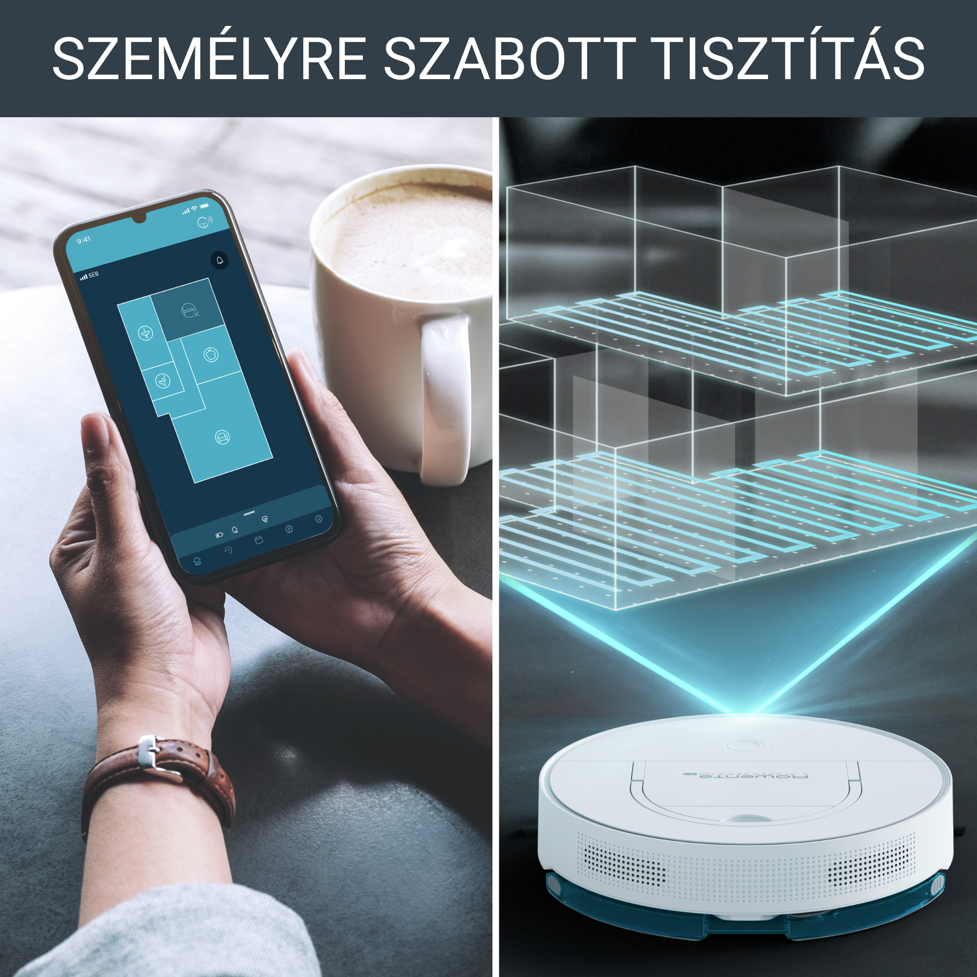 Robotporszívó Rowenta X-Plorer S130 AI 4v1 Laser & Camera 8cm RR9067WH