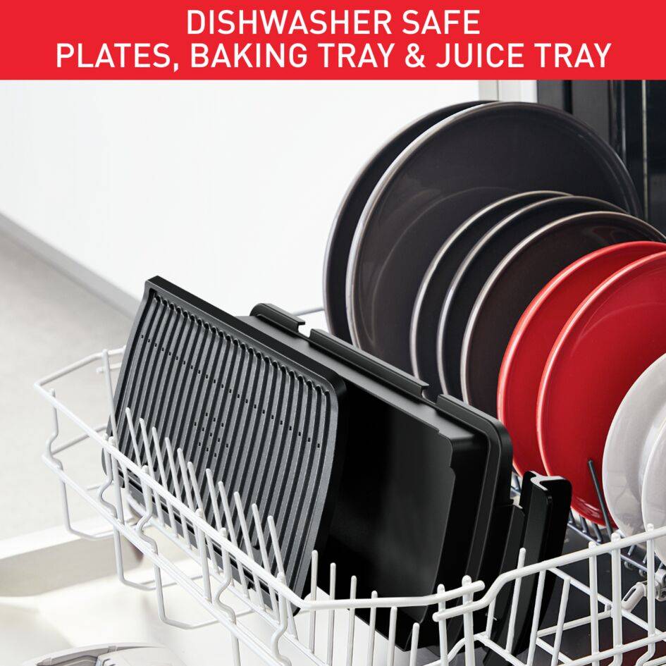 Tefal OptiGrill+ XL elektromos asztali grill nassolás és sütés tepsivel GC724D12 Ezüst/Fekete