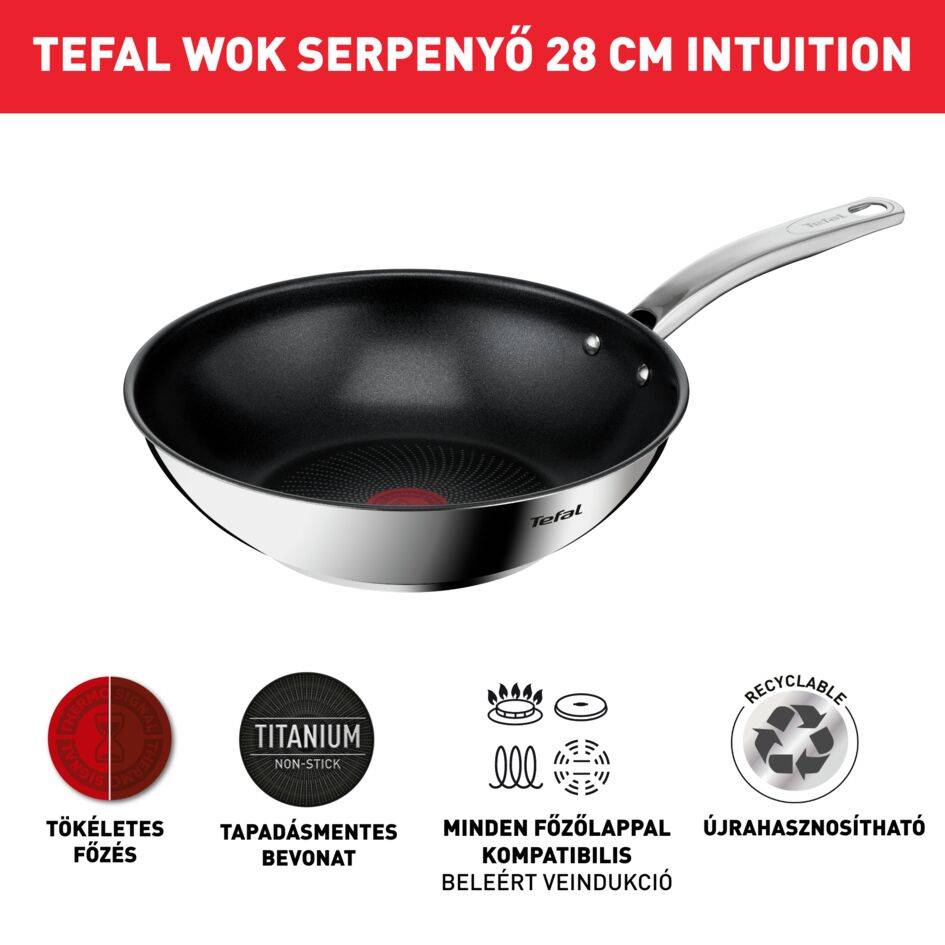 Wok serpenyő Tefal Intuition B8171944 28 cm