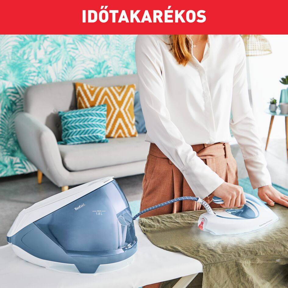Gőzállomás Tefal Express Protect SV9202E0 Világoskék/Fehér