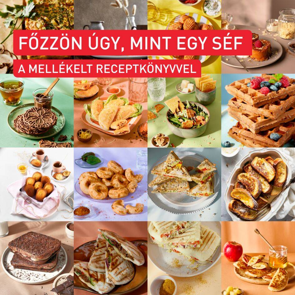 Szendvics- és gofrisütő Tefal Snack Collection SW862BF0 Fekete