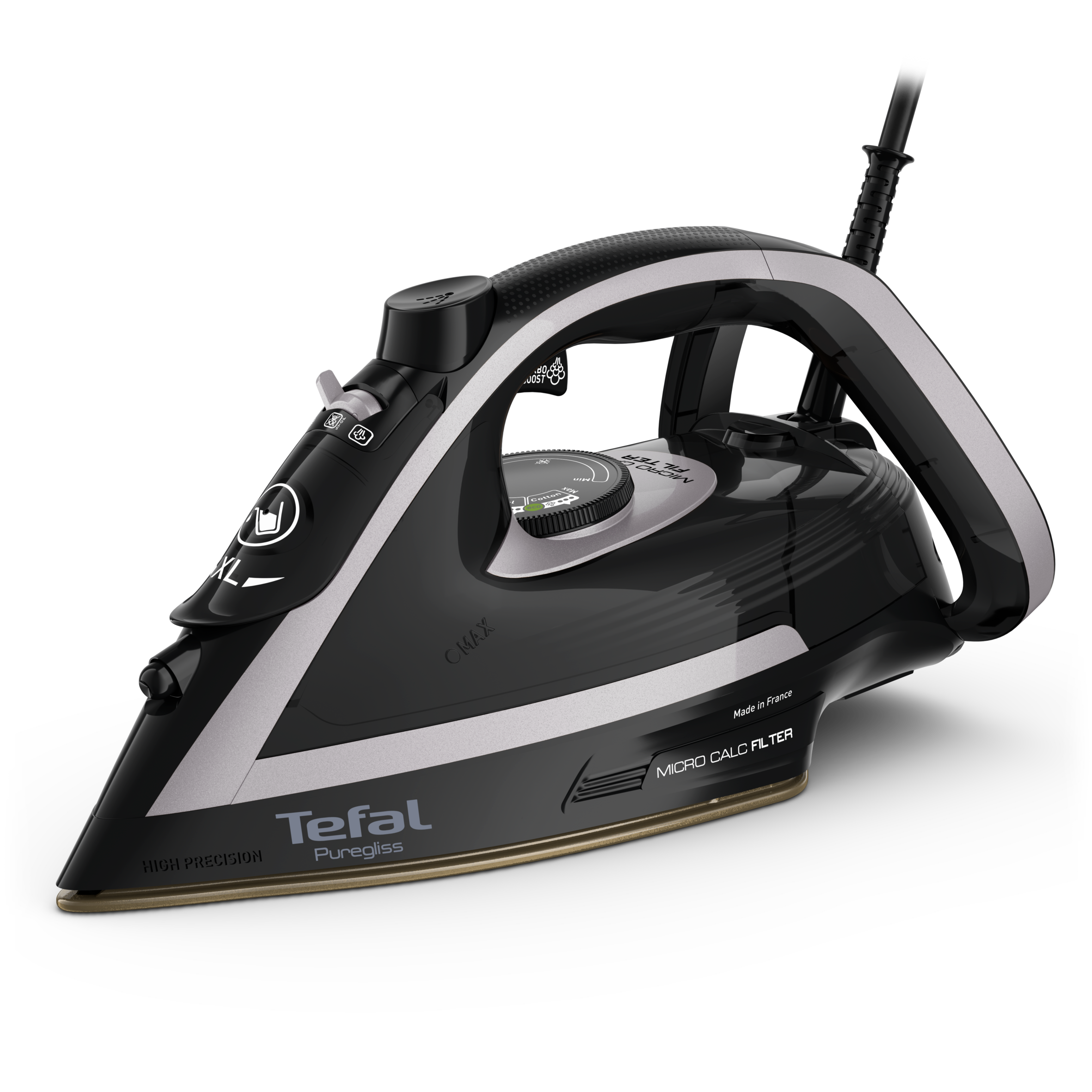 Gőzölős vasaló Tefal Puregliss FV8062E0 Ezüst/Fekete