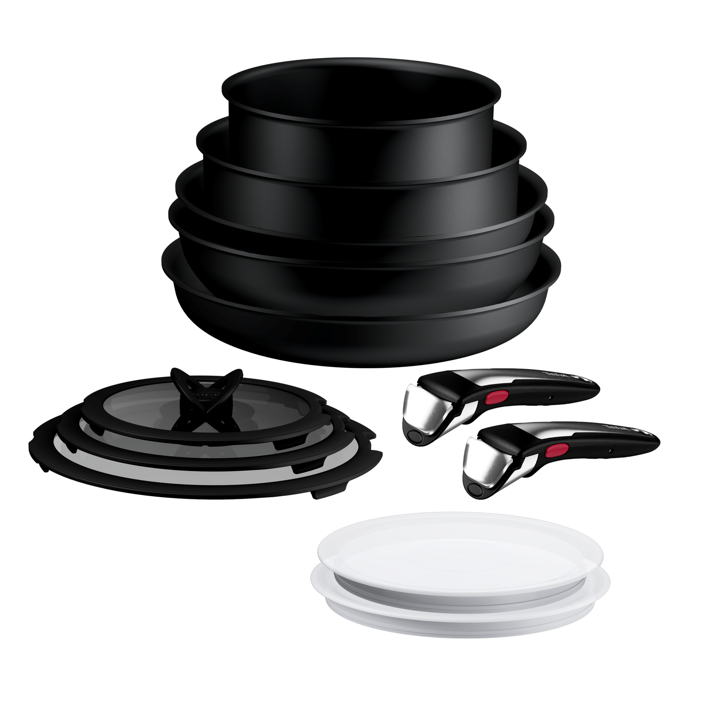 P0009853 Ingenio Excellence+ egymásba rakható edénykészlet, Tefal, 12 részes