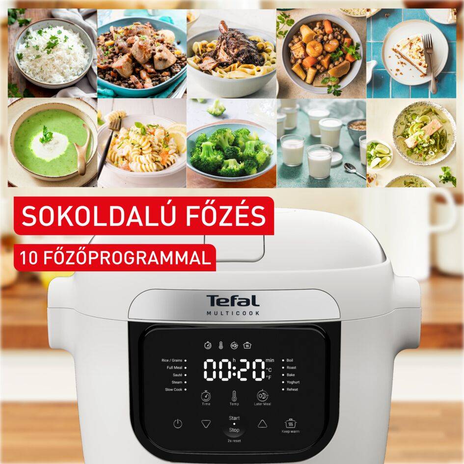 Multifunkciós fazék Tefal Multicook MY700BF0 Világosszürke