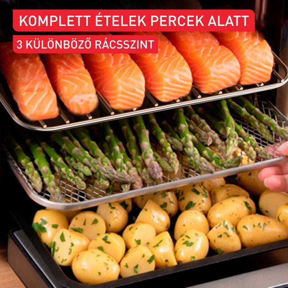 Légkeveréses fritőz Tefal Easy Fry Multifunction 15L FW556DE0 Fekete