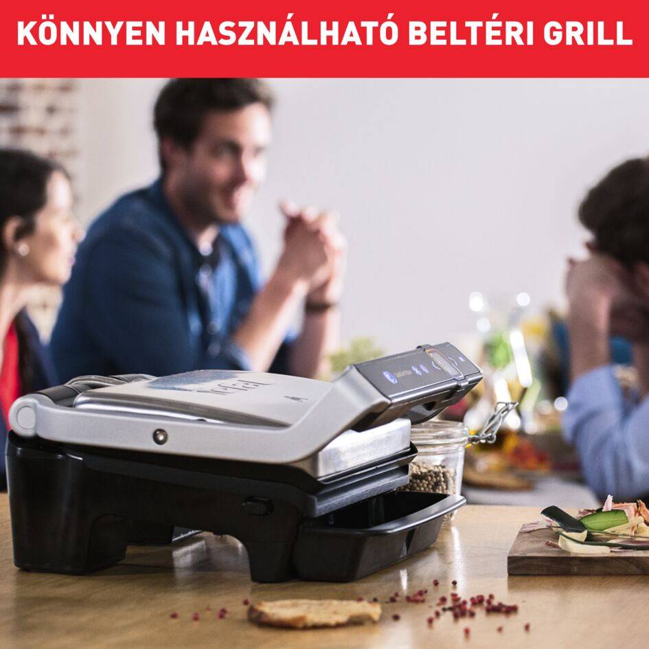Elektromos grill Tefal OptiGrill Elite GC750D30 Ezüst/Fekete