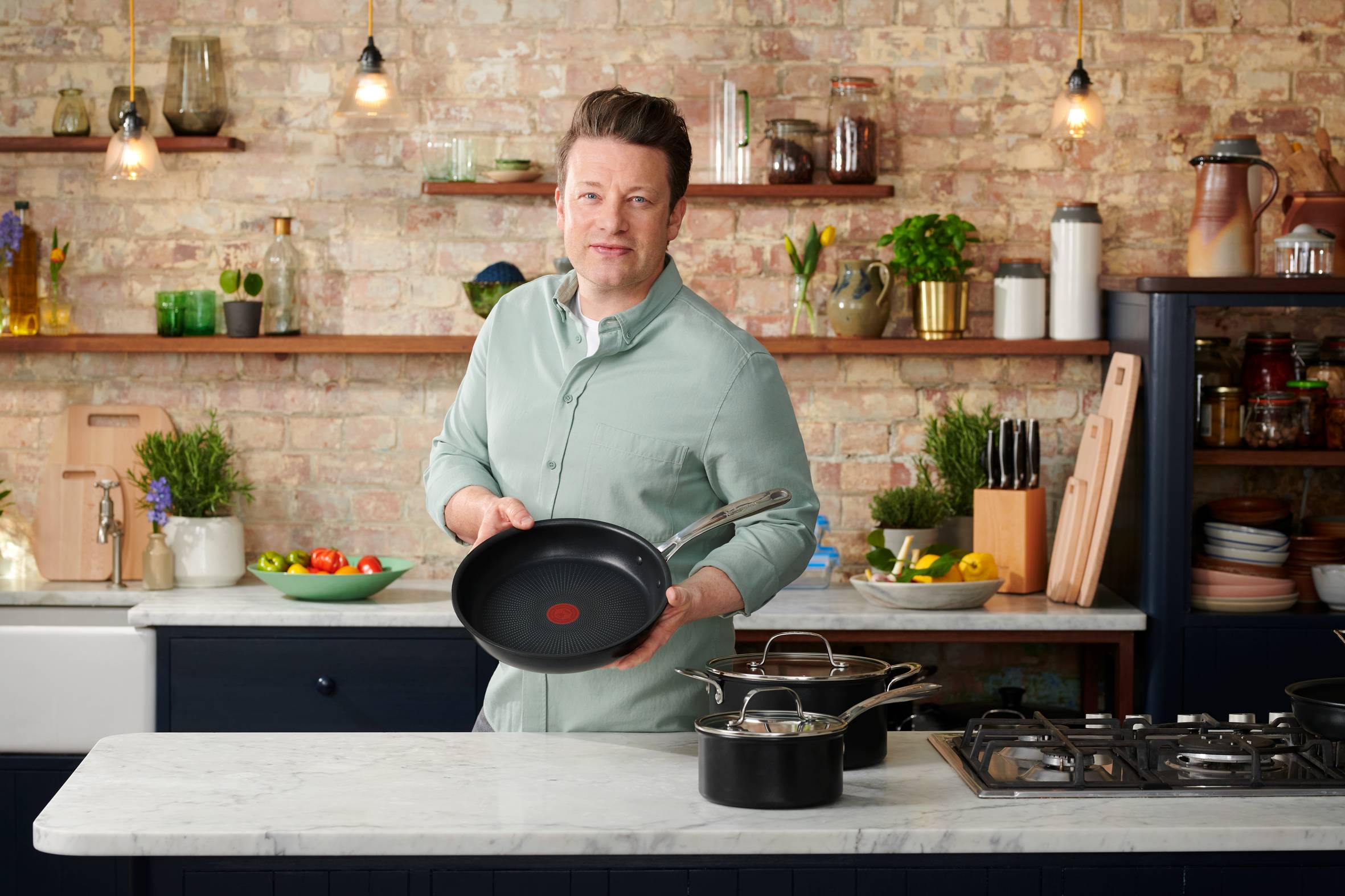 Nyeles lábas fedővel Tefal Jamie Oliver 18 cm
