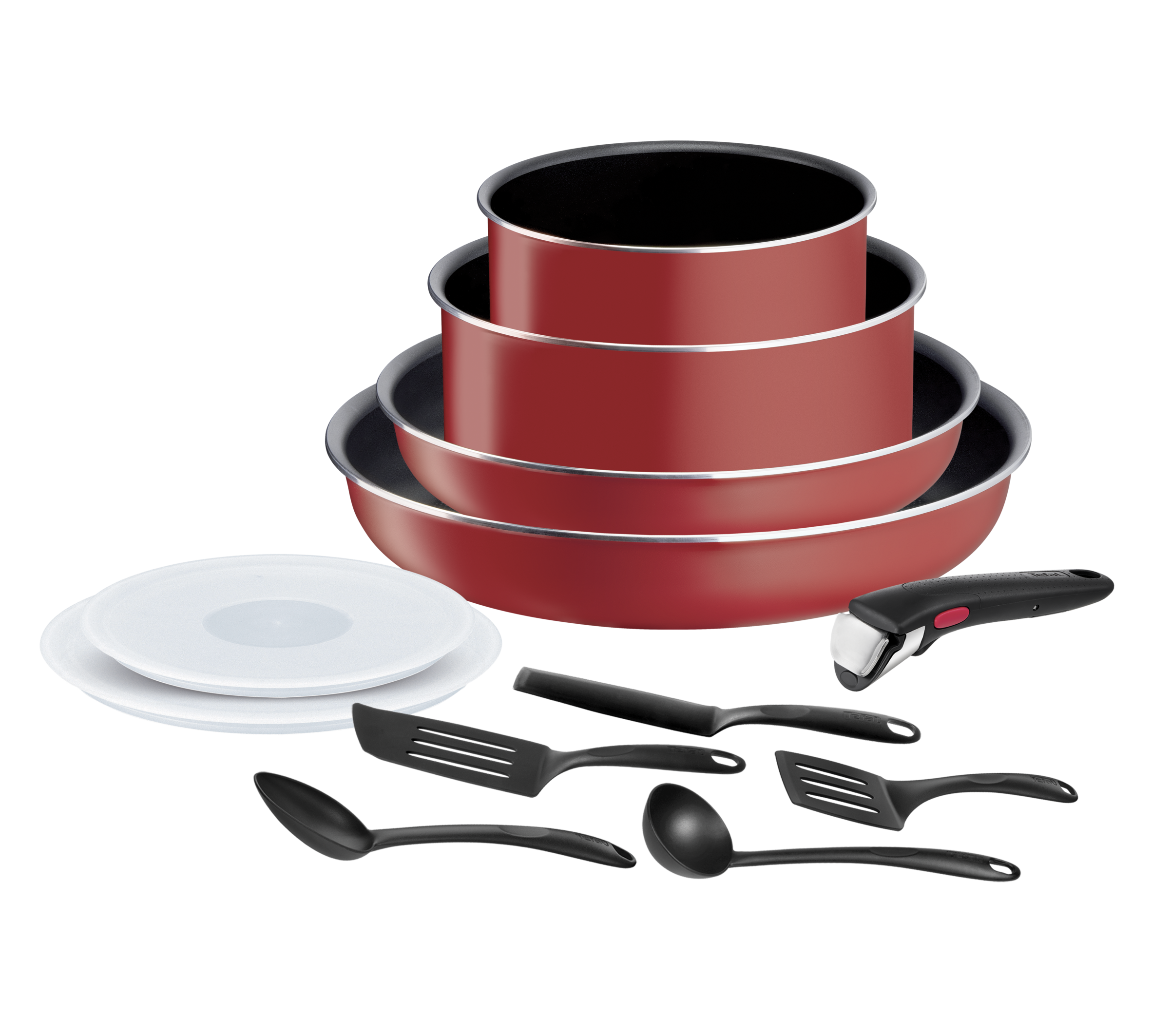 Edényszett Tefal Ingenio Easy Cook & Clean Red L1529302 12 db-os