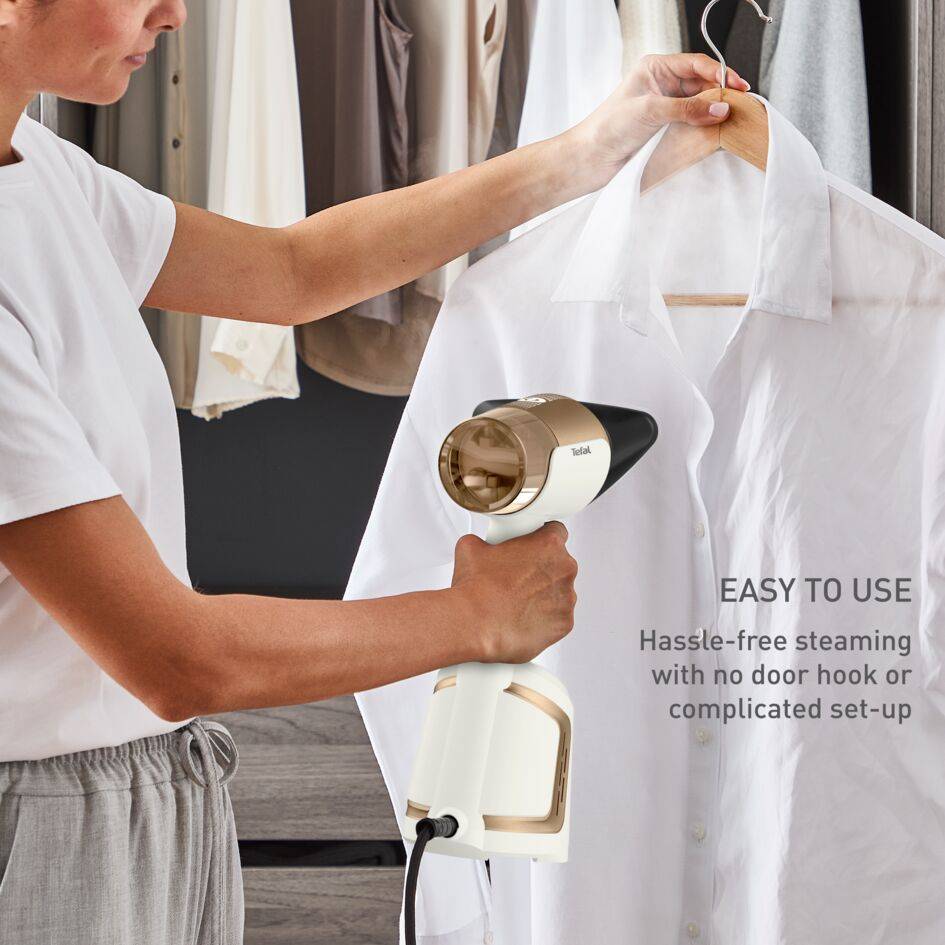 Tefal AeroSteam 2 az 1-ben kézi gőzölő és vasaló szívófunkcióval DT9820F0 Fehér/arany