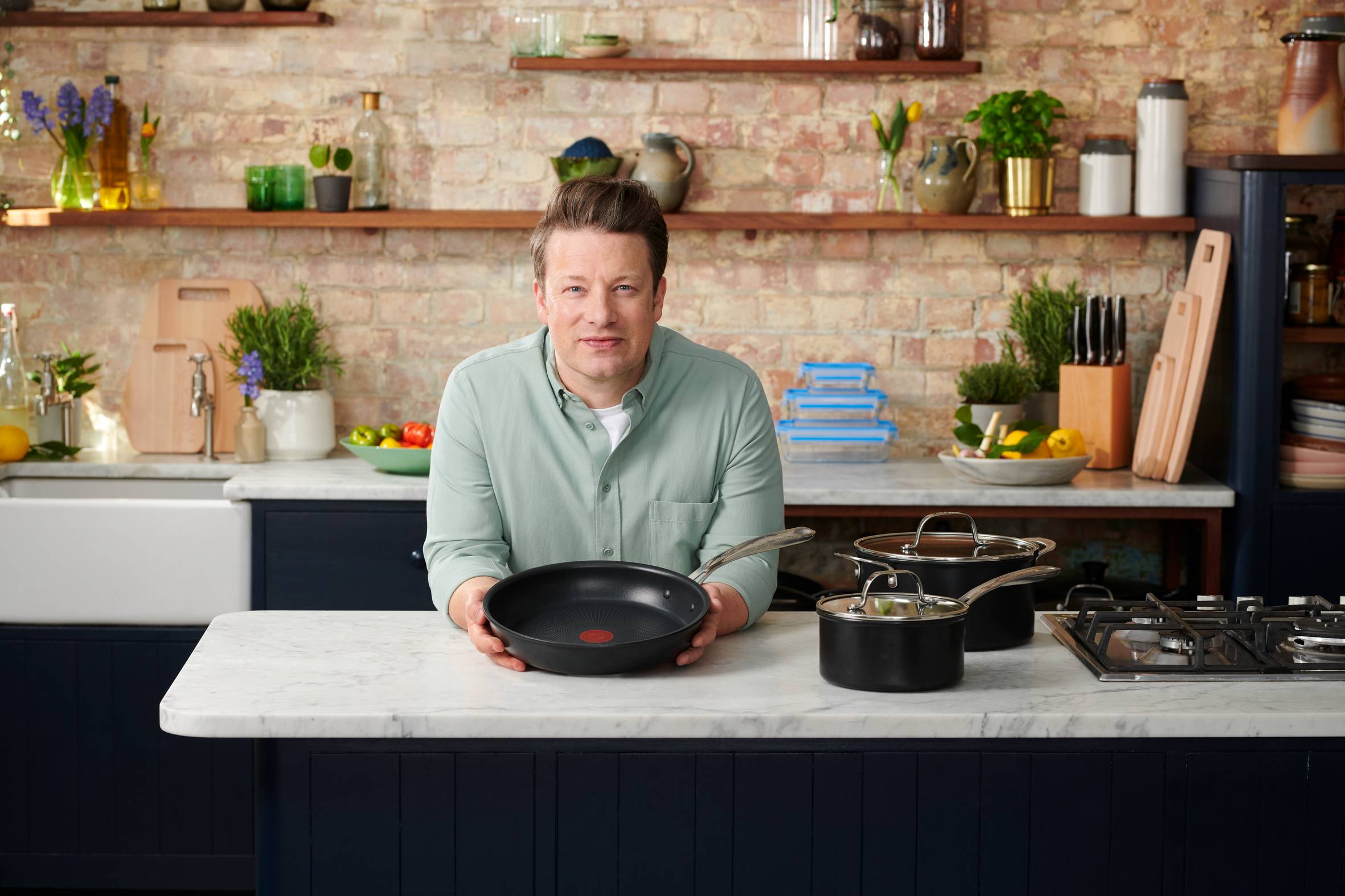 Nyeles lábas fedővel Tefal Jamie Oliver 18 cm