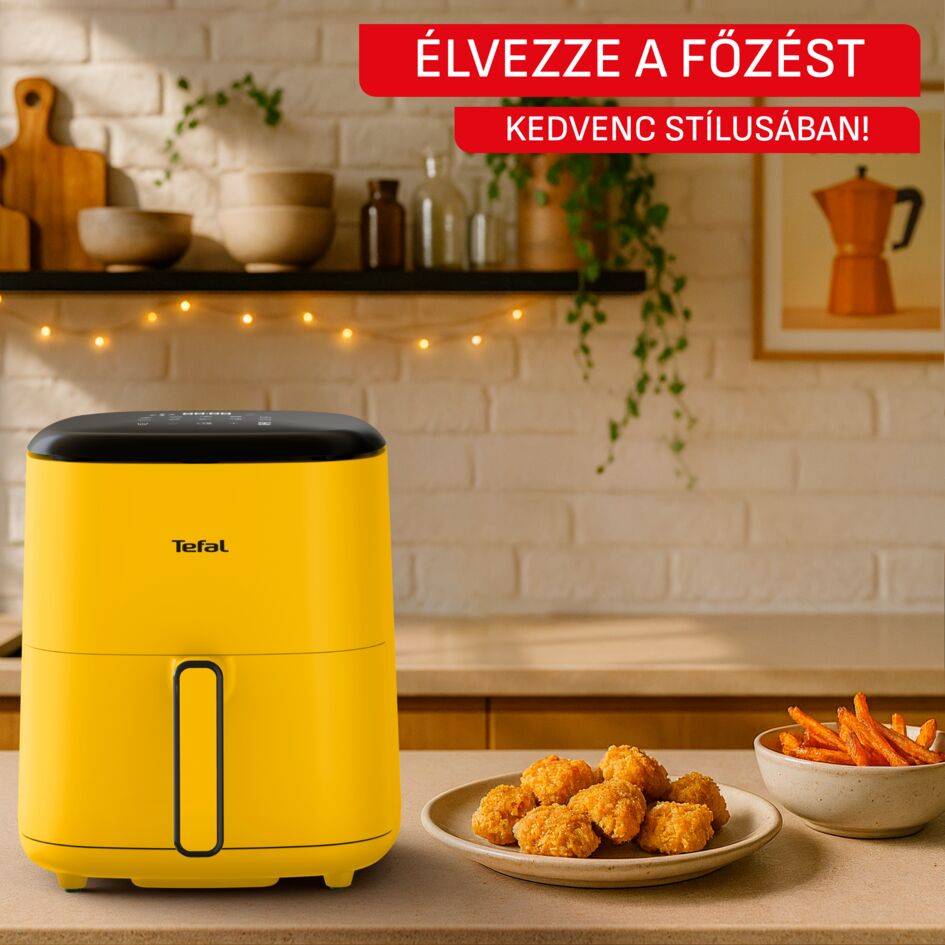 EY2452E0, Easy Fry POP légkeveréses fritőz 5 l, Tefal, sárga