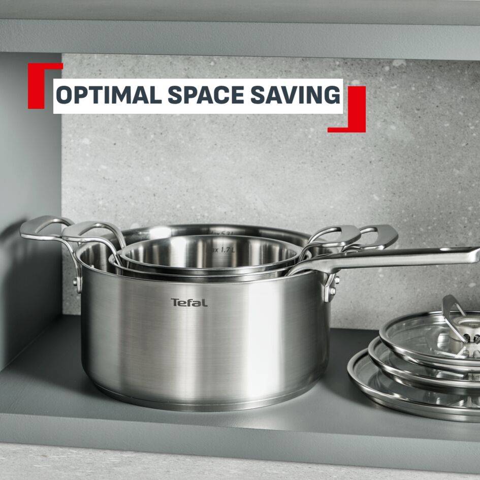 Extreme Pastapot 22 cm + Lid, Premium Stainless Steel, Space Saving, Induction