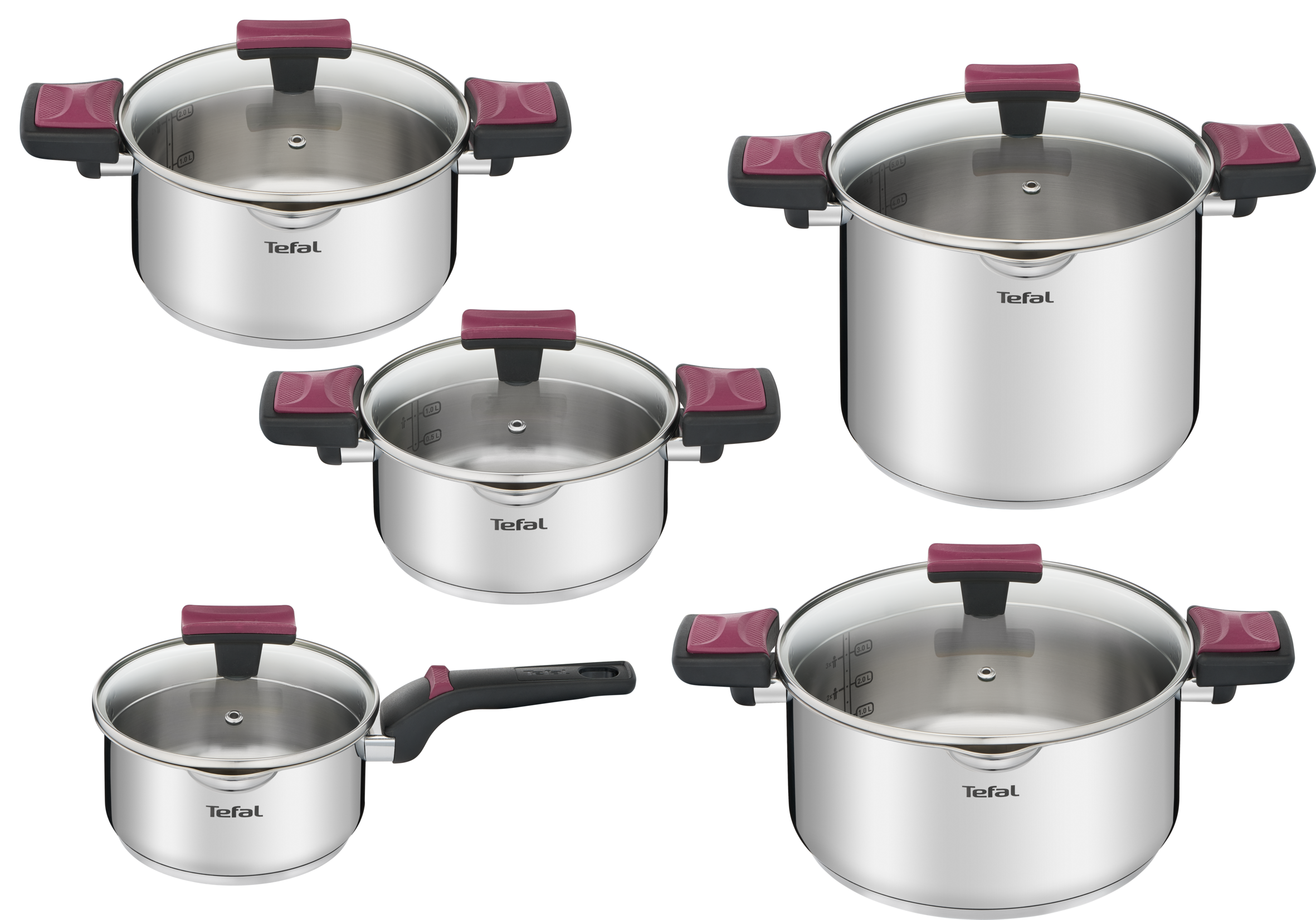 Tefal Cook & Clip Indukciós edényszett G723SA74 10 db-os