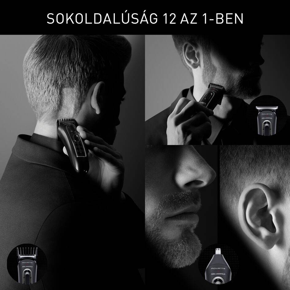 Sokoldalú haj- és szakállvágó Rowenta x KARL LAGERFELD Trim & Style TN911LF0