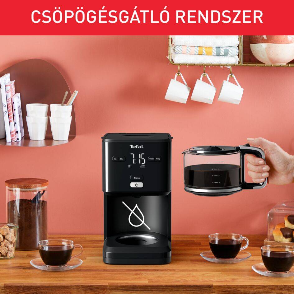 Filteres kávégép Tefal Digital CM600810 Fekete
