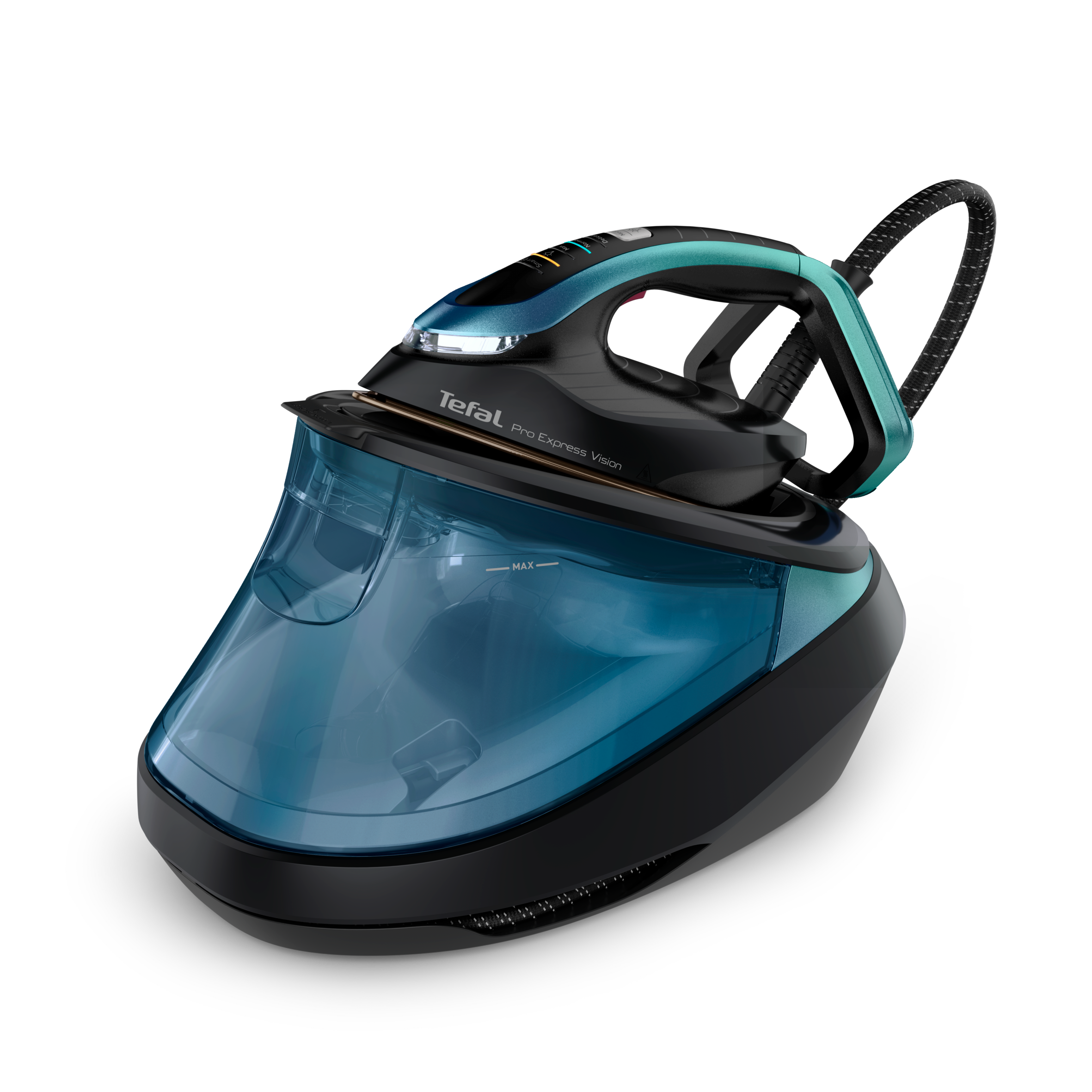 Gőzállomás Tefal Pro Express Vision GV9822E1 Korallkék/fekete
