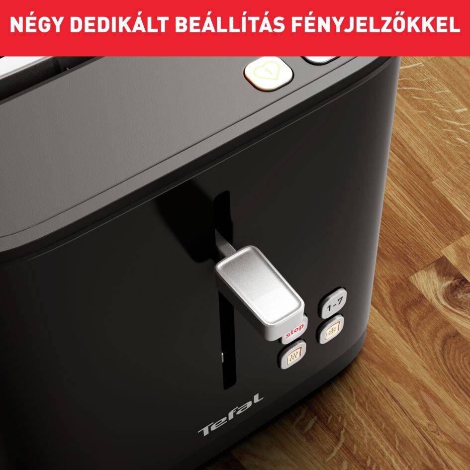 Kenyérpirító Tefal Digital TT640810 Fekete