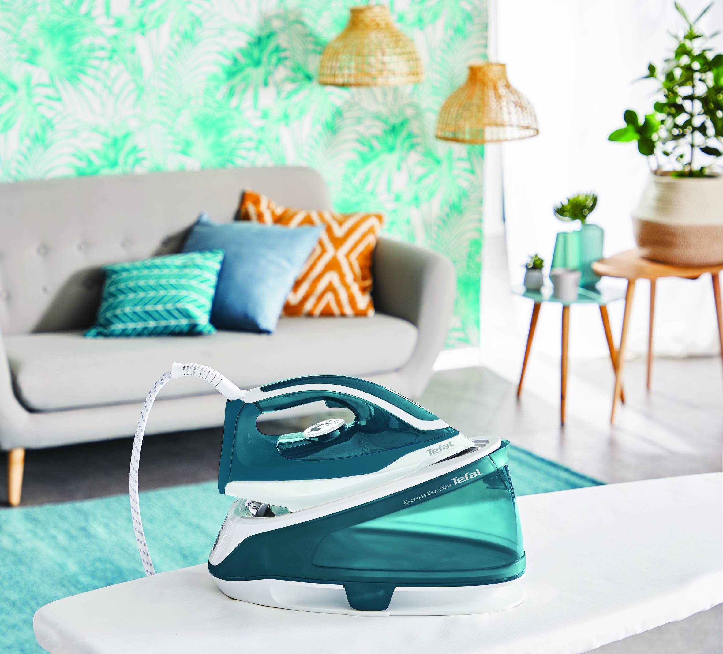 Gőzfejlesztő Tefal Express Essential SV6115E0 Türkiz/Fehér