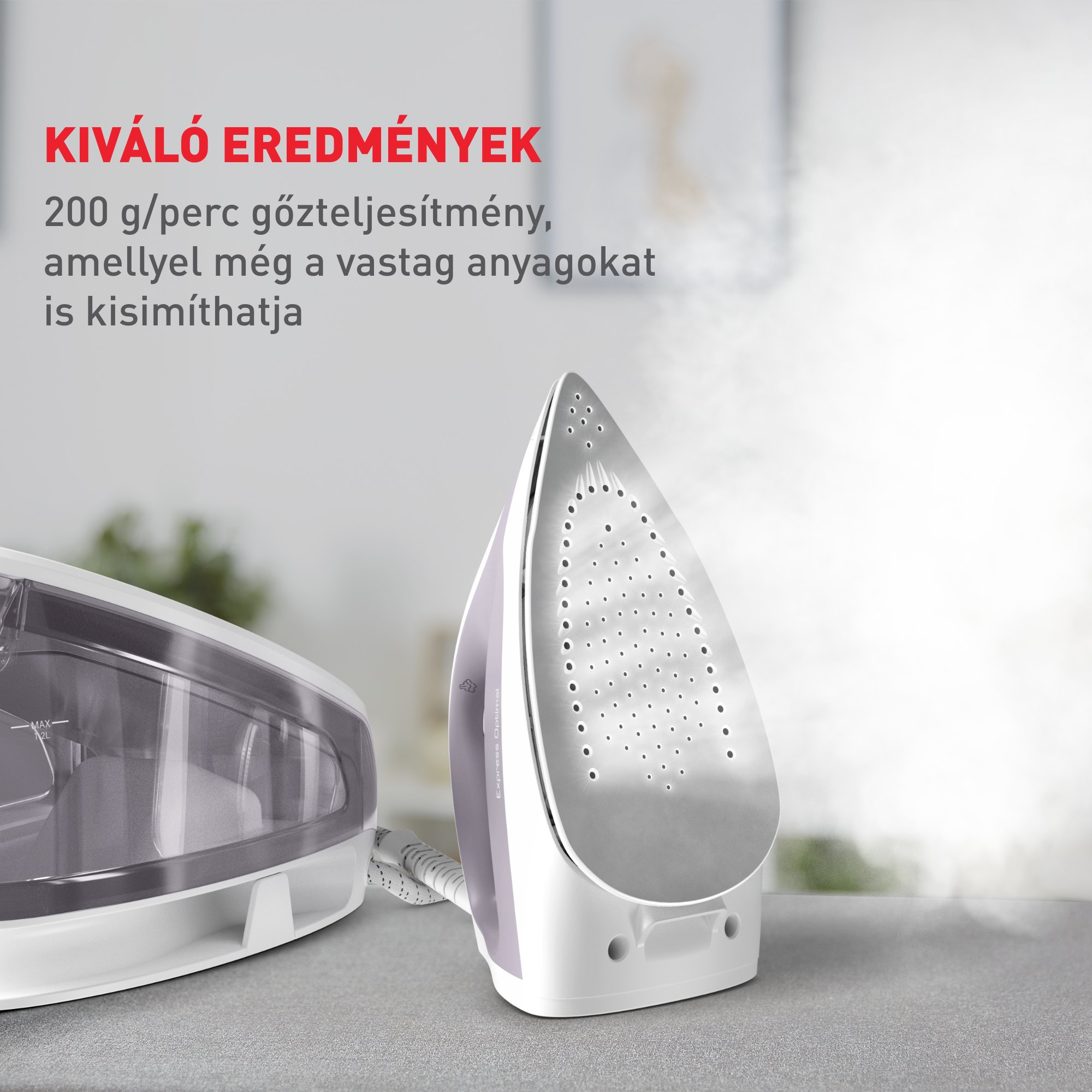 Gőzállomás Tefal Express Optimal SV4111E0 szürke