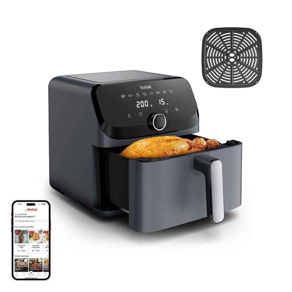 Forrólevegős fritőz Tefal Easy Fry Mega EY855BE0 Sötét szürke