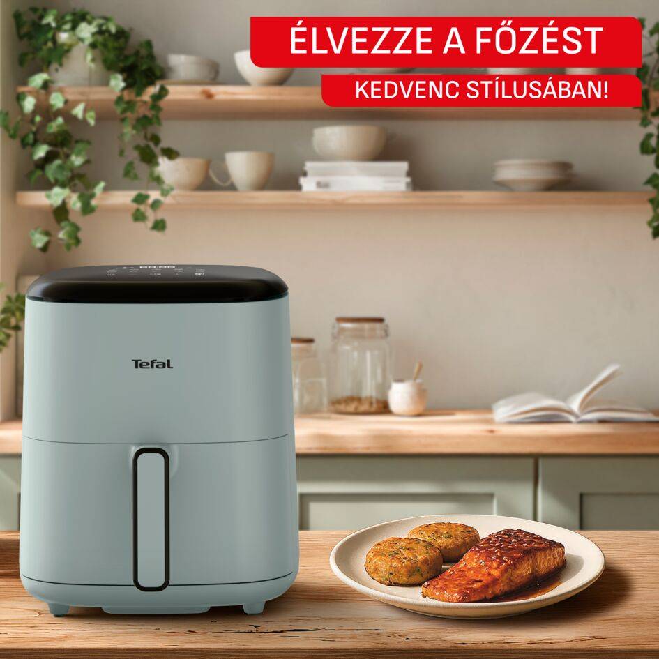 EY2454E0 Easy Fry POP forrólevegős fritőz 5 l, Tefal, eukaliptusz