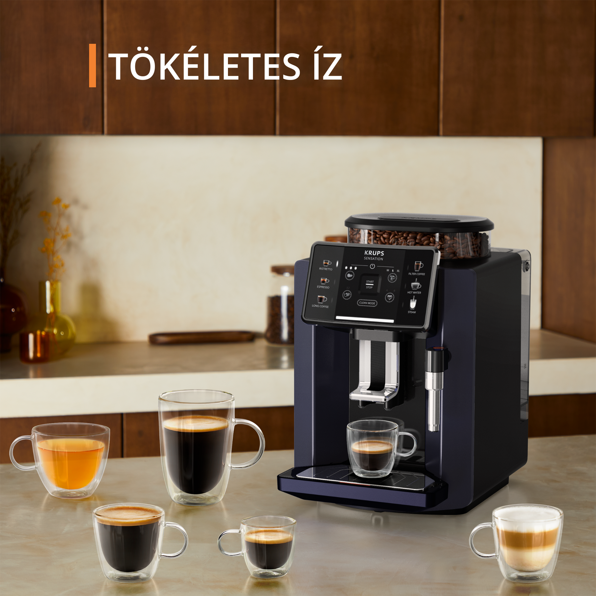 Automata kávéfőző KRUPS Sensation EA910B10 Fekete