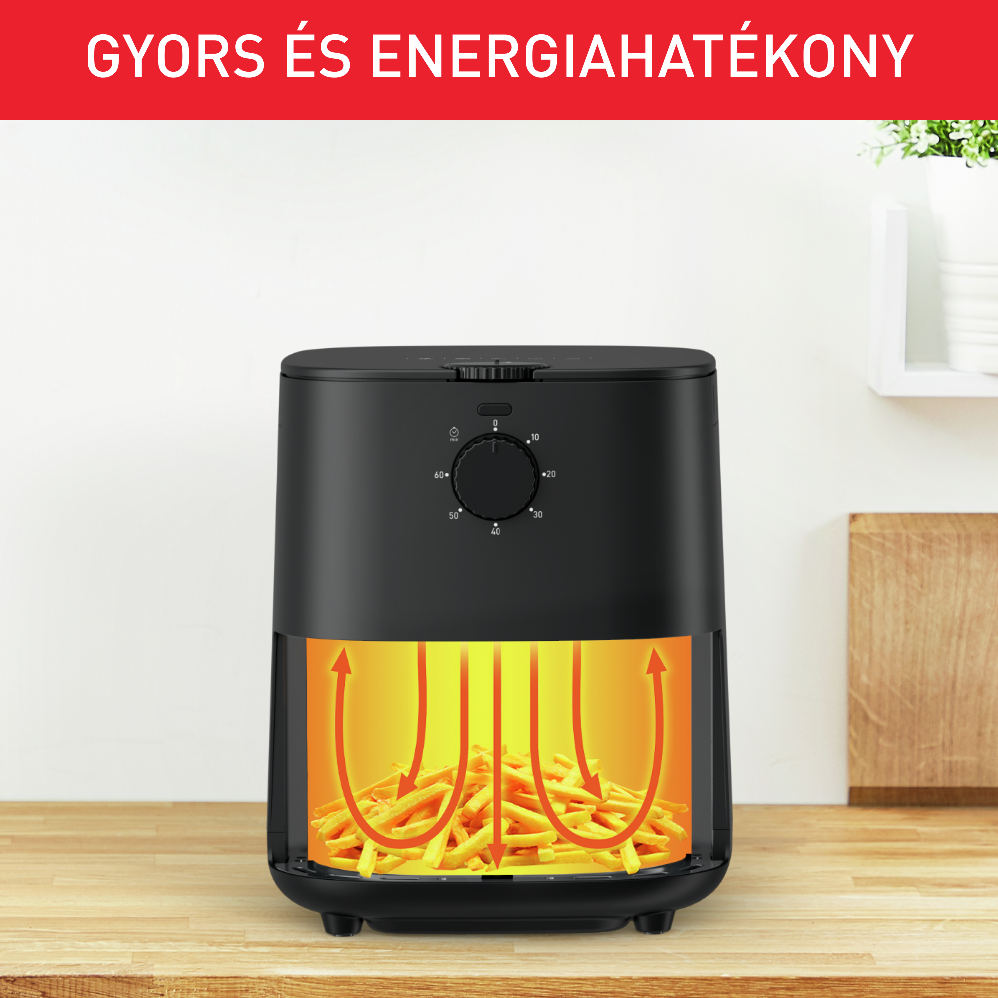 Forrólevegős fritőz Tefal Easy Fry Essential EY130815 Fekete
