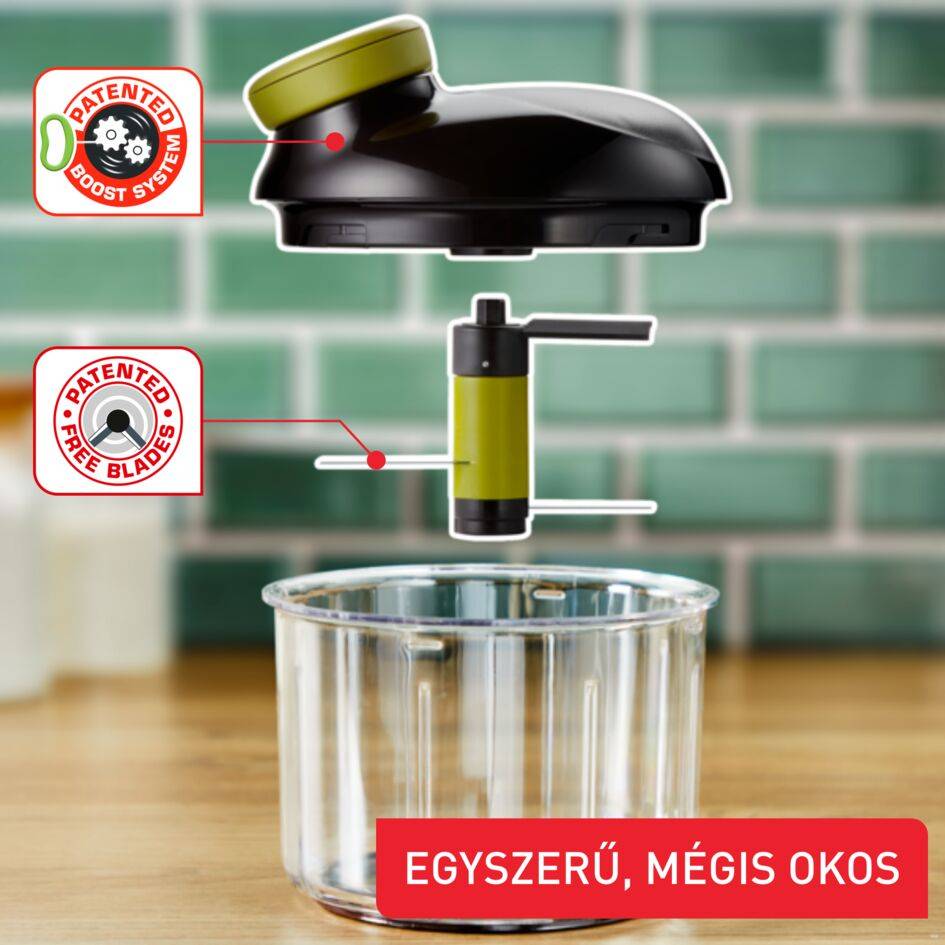 Kézi aprító Tefal 5 Second Chopper K1320404 Zöld/Fekete 900 ml