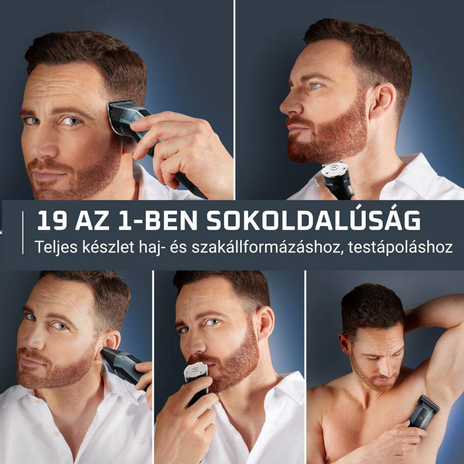 TN9730E0 X-Series 900 multifunkciós férfi testszőrnyíró, Rowenta, 19 az 1-ben