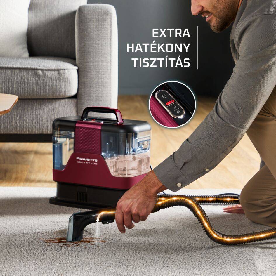 Clean It Hot & Cold, folttisztító, kárpittisztító, szőnyegtisztító gép, két tisztítási mód