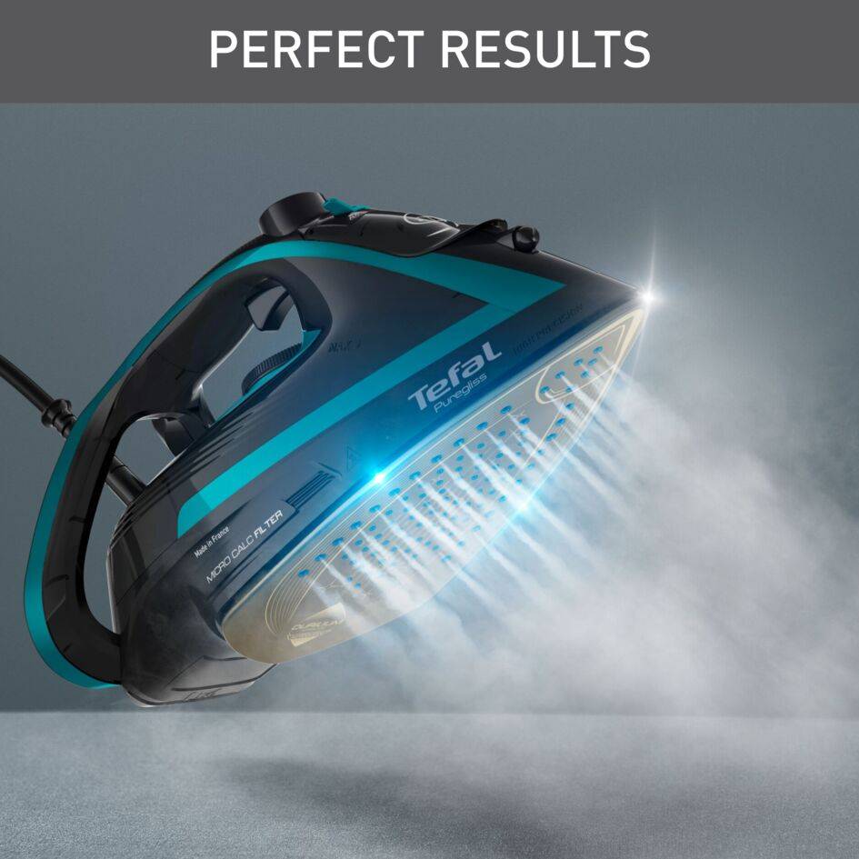 Gőzölős vasaló Tefal Puregliss FV8066E0 Cián/Fekete