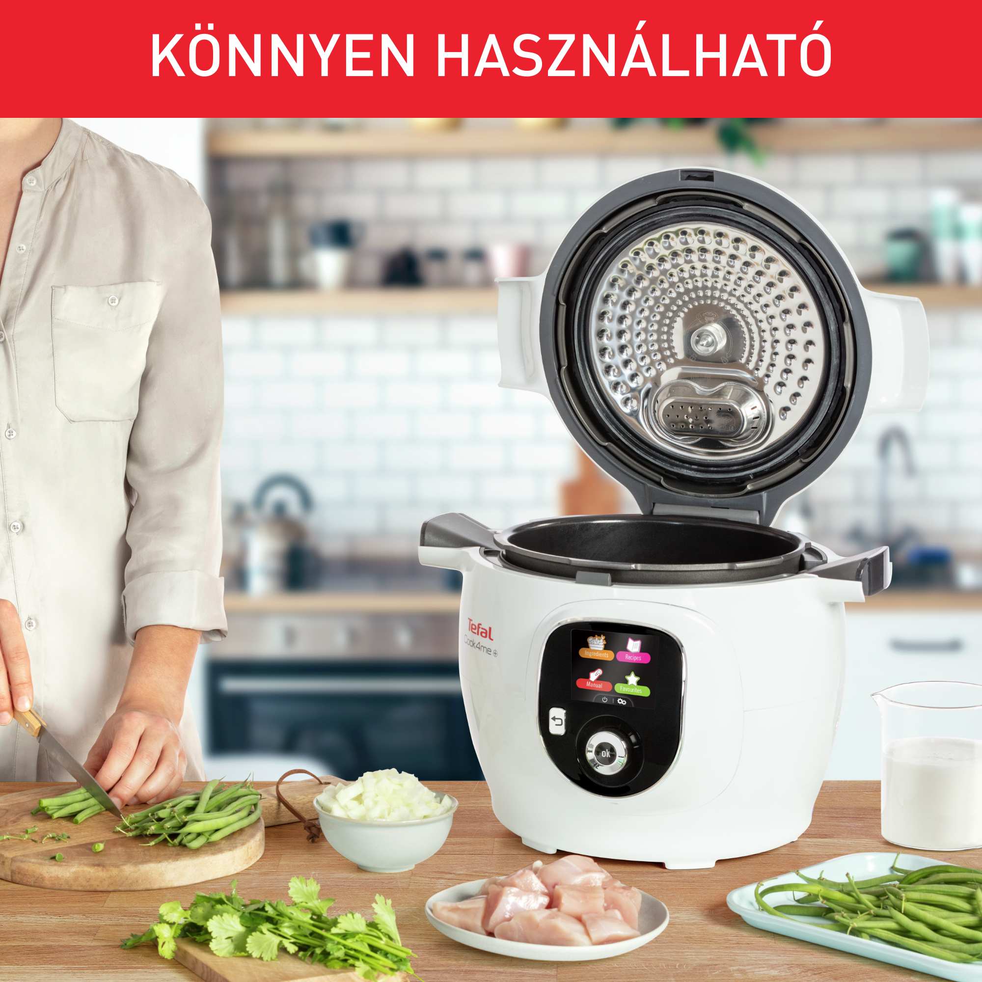 Tefal Cook4Me+ többfunkciós elektromos gyorsfőző edény CY851130 Fehér