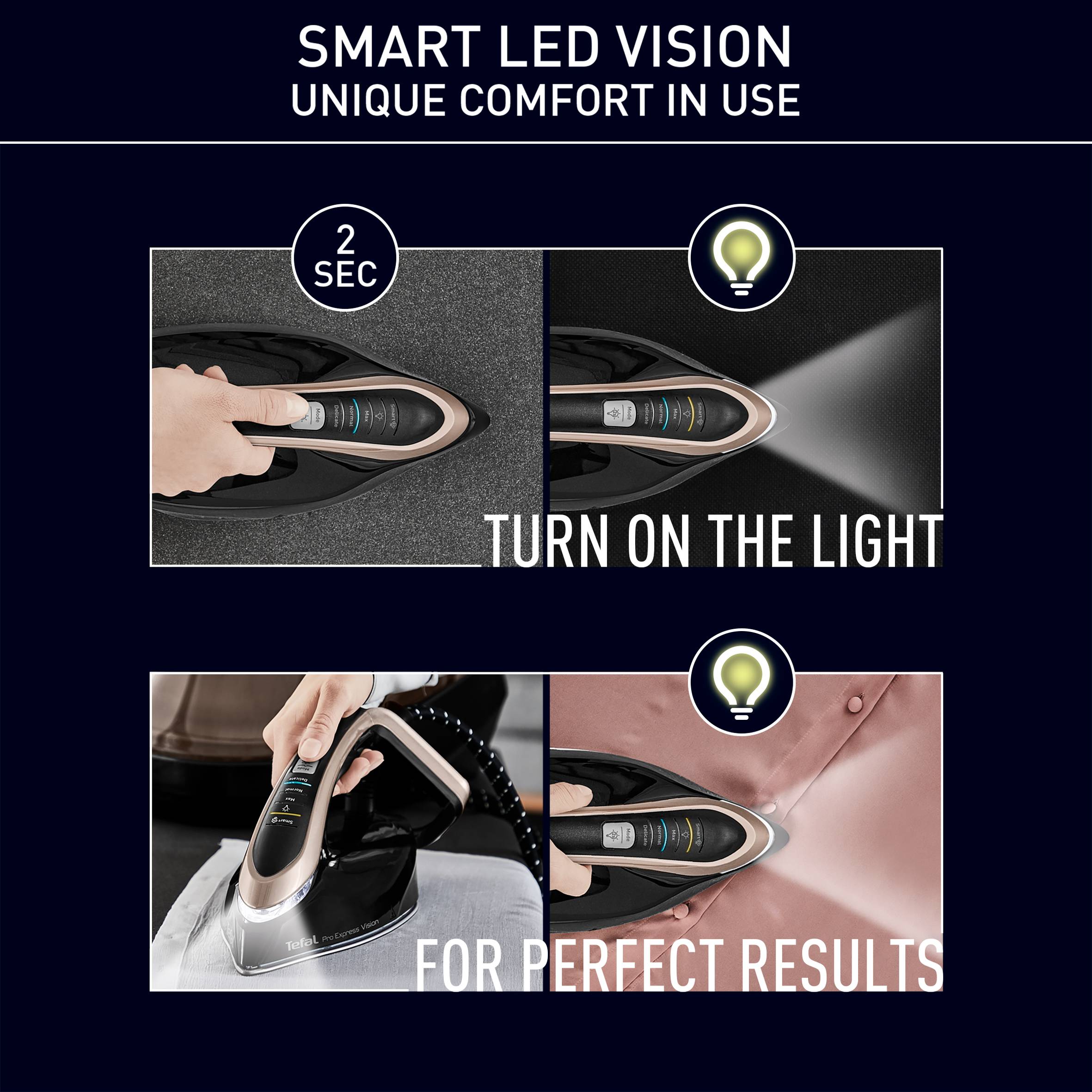 Gőzállomás Tefal Pro Express Vision GV9820E0 Arany/Fekete